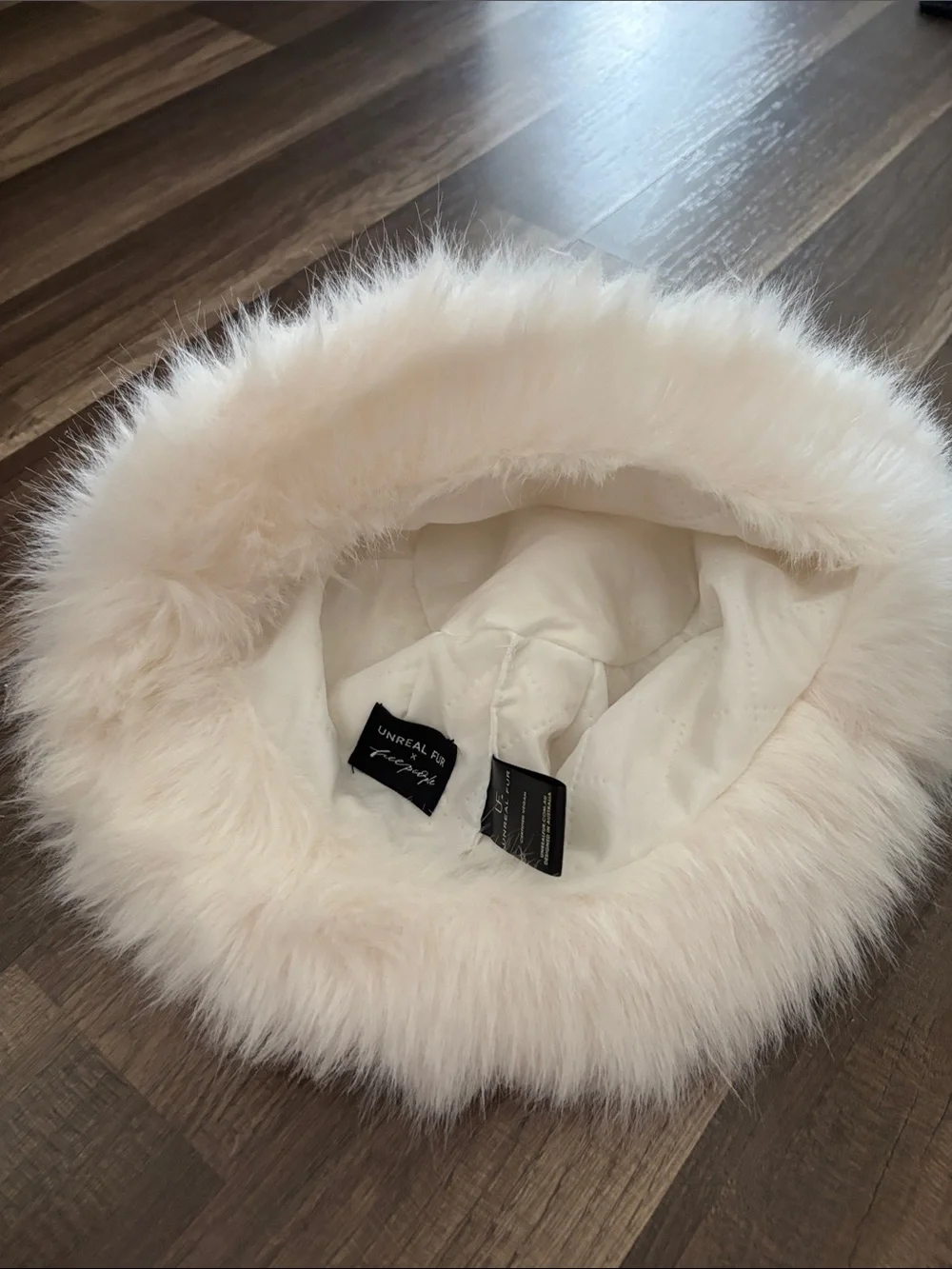 Free people X Unreal Fur ICE Queen faux fur Bucket hat
